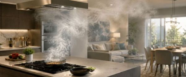 開放式廚房油煙外溢怎麼辦？排煙管線配置與改善方法